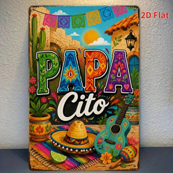 CIFbuy 爸爸西托墨西哥锡制壁饰 2D 平面 复古五彩节墙面装饰（TikTok, temu 自提物流）