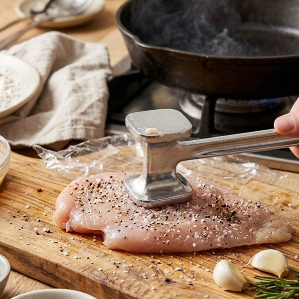 双面肉锤肉类嫩化器，适用于牛排、牛肉、鸡肉等厨房工具，肉质嫩化锤-4