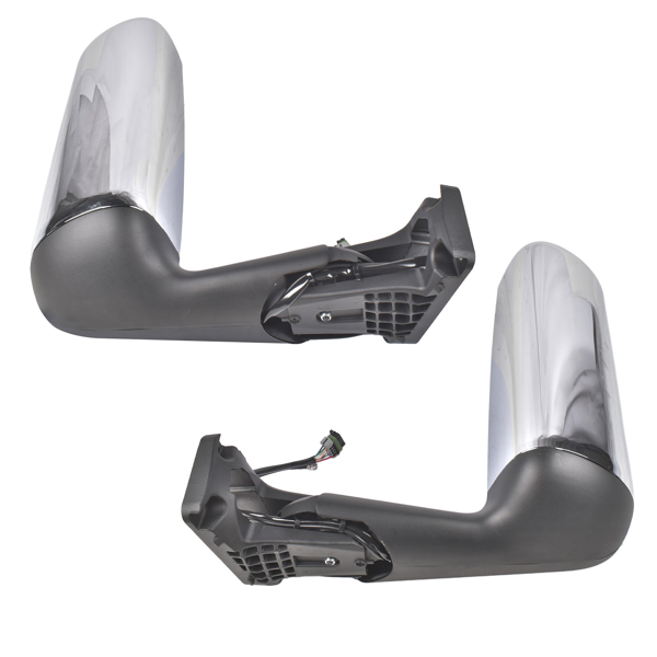 后视镜 2Pcs Front Left and Right Chrome Power View Door Mirror with Turn Signal Light Fits for International Harvester MV607 2018-2026-5