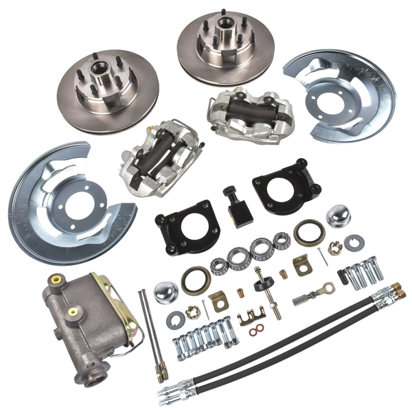 刹车盘套装 11" Brake Disc Set 4‑Piston Replacement for 1963-1969 Ford Falcon Fairlane V8 Front Caliper-1