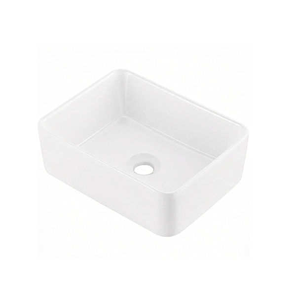 16x12英寸矩形台面容器水槽，适用于家庭、酒店、卫生间和房车的浴室盆-2