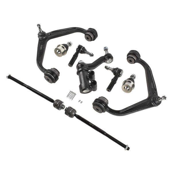前悬挂套件 9Pcs Front Control Arms Tie Rods Kit Fit for Chevy Silverado 2500/3500 HD 2011-2019-3