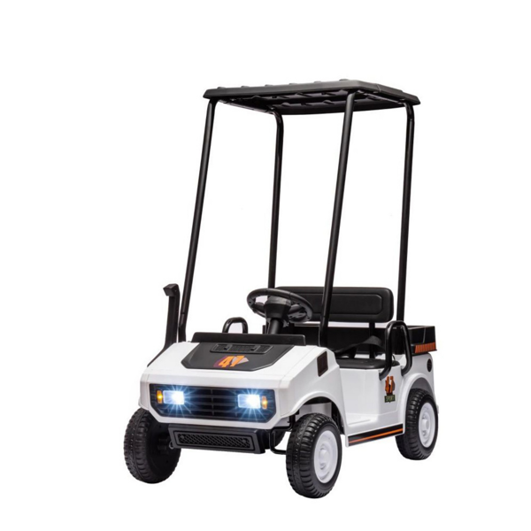 24V儿童高尔夫球车2WD 2座软启动后悬架白色-3