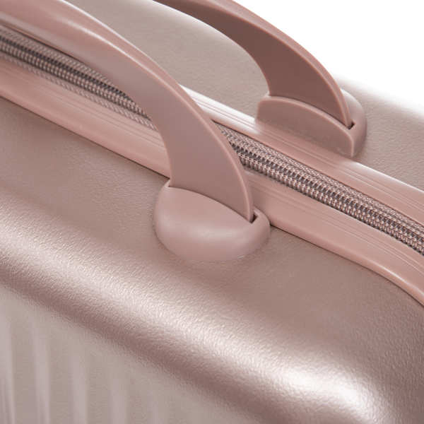 14"/20" 2 pcs/set in ABS Spinner Wheel Luggage, with Combination Lock and Front Opening Design, 14" Cosmetic Case (Champagne)-15