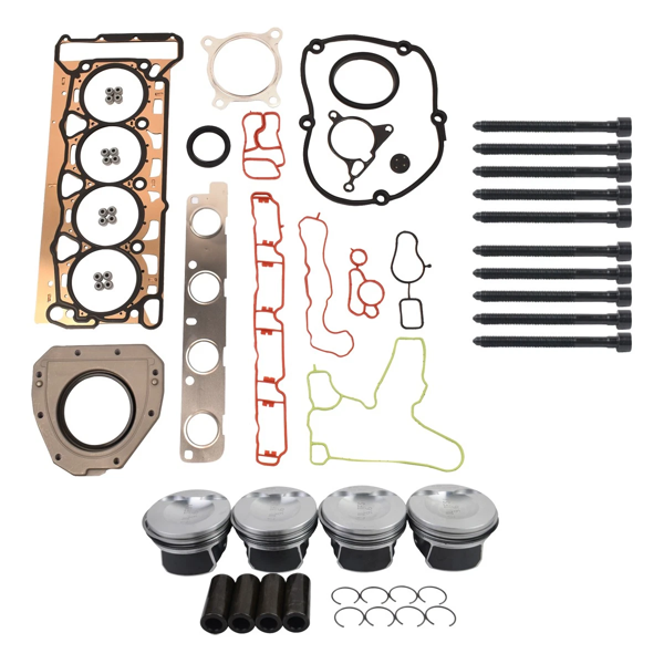 发动机大修包套装 Pistons Head Gaskets Kit Φ23mm Fits for Audi A4 Q5 VW EOS CC GTI Jetta GLI 2.0 TFSI 06H198401A 06J198401D-6