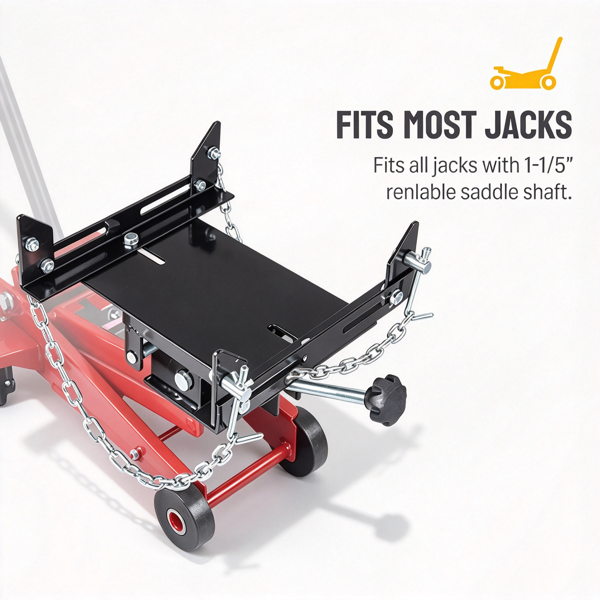 1100LBS/0.5T 低位运送顶架 黑 适用可拆装鞍座卧式千斤顶-6