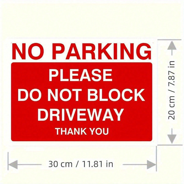 CIFbuy 复古“禁止停车，勿堵车道”金属招牌 7.8×11.8英寸，墙面装饰牌（TikTok, temu 自提物流）-2