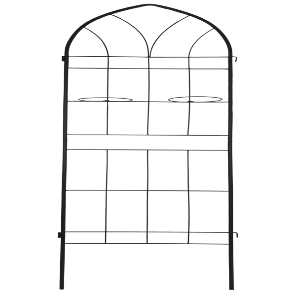 2 Pack Metal Garden Trellis 78.7" x 19.7" Rustproof Trellis for Climbing Plants Outdoor Flower Support Black-16