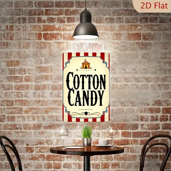CIFbuy 复古马戏团糖果铝制铁皮招牌 8x12，乡村怀旧风格墙面装饰（TikTok, temu 自提物流）-4