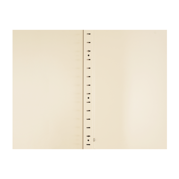 71'' 2 Shapely Door Cabinet With Lock, Metal Storage Cabinet with Doors and Adjustable Shelves, for Kitchen, Bedroom, Living Room(Beige)-3