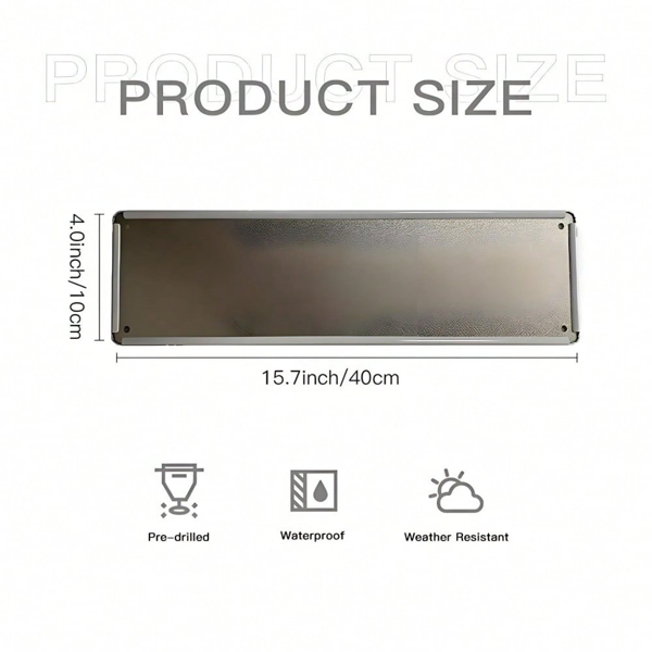 CIFbuy 匹克球专区 复古铁质墙饰 16x4，2D平面金属牌 球场（TikTok, temu 自提物流）-3