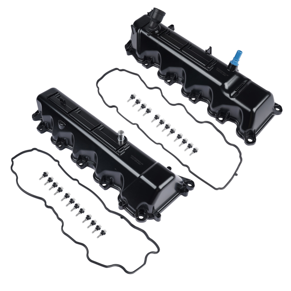 气门室盖 2X Aluminum Engine Valve Cover Fits For Jeep Commander Dodge Ram 1500 Durango 4.7L 53022139AB 53022138AB-6