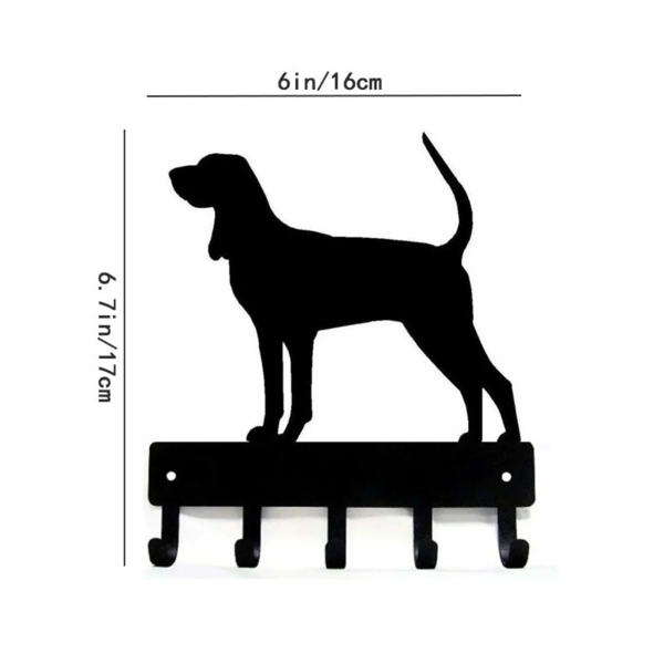CIFbuy 复古猎狐犬壁挂式衣帽架，带牵引绳挂钩与钥匙钩，乡村田园风玄关收纳架，适用于走廊、门厅、浴室，宠物主题墙面装饰，适合作为乔迁礼物或生日惊喜，特别适合爱狗人士——更是万圣节鬼屋与派对的完美氛围点缀。（TikTok, temu 自提物流）-7