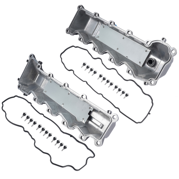 气门室盖 2X Aluminum Engine Valve Cover Fits For Jeep Commander Dodge Ram 1500 Durango 4.7L 53022139AB 53022138AB-4