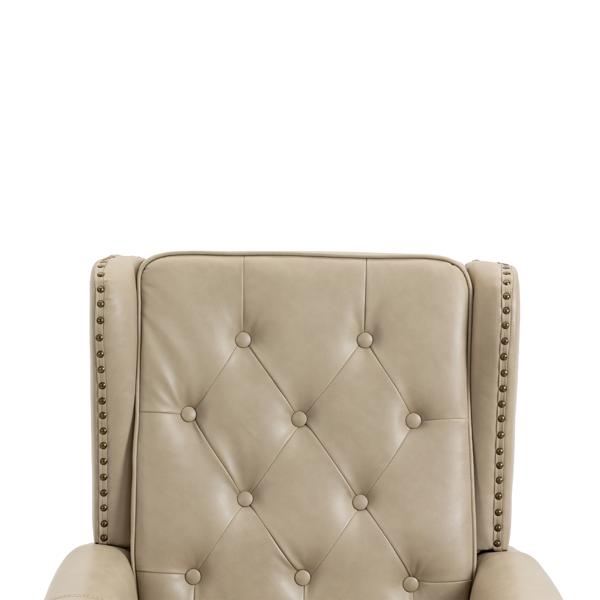 Wood Frame Armchair, Modern Accent Chair Lounge Chair with Sturdy Wood Legs for Living Room Bedroom (Camel PU)-19