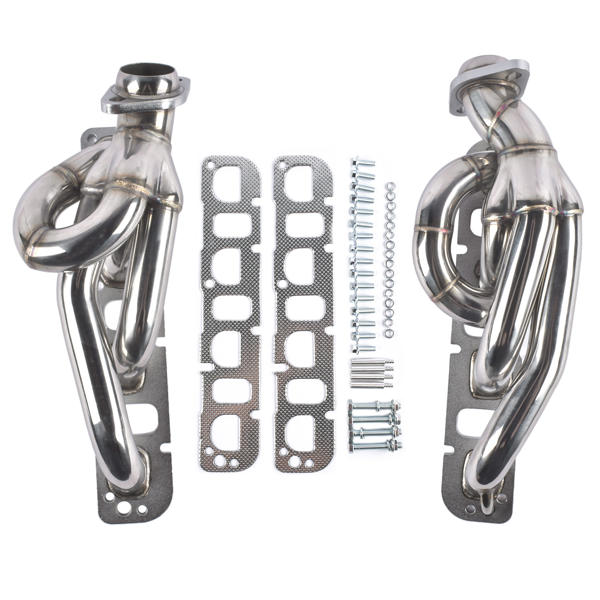 排气歧管 Pair Shorty Headers Fits for Dodge Ram 1500 2500 3500 Hemi V8 5.7L 345Cu 2003-2008-5