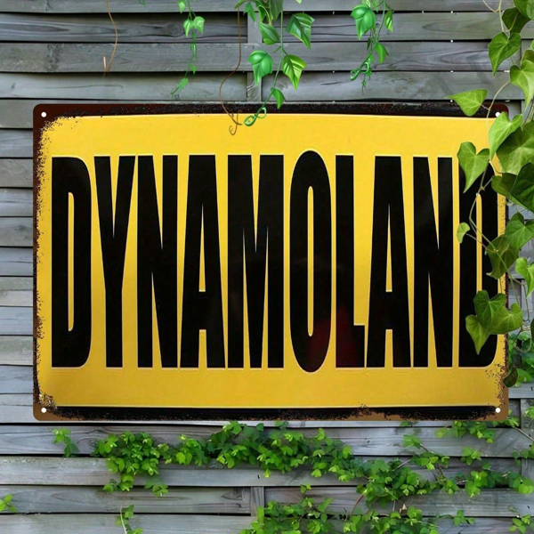 CIFbuy 1件2D平板铁艺悬挂式复古酒吧招牌墙饰，Dynamoland品牌，8x12英寸装饰品（TikTok, temu 自提物流）-3