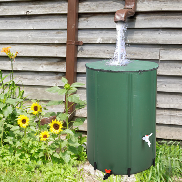 【替换49738622】100gal  绿色  PVC 可折叠 集雨桶-36