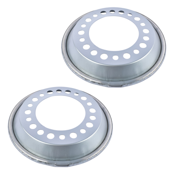 轮毂内罩 2PCS Auto Wheel Balancer Fit For 22.5-24.5" Wheel - Steer Silver 800-822 800822