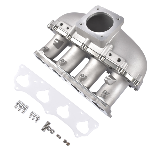 进气歧管 Silver Center Feed Racing Intake Manifold Fits for K Series K20 K24 Acura RSX Honda Civic Si-1