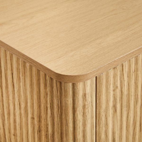 31.5'' Buffet Cabinet Sideboard with Storage Curved wave Design for Bedroom, Living Room, Hallway, Oak,31.5''W x 15.75''D x 31.5''H.-13