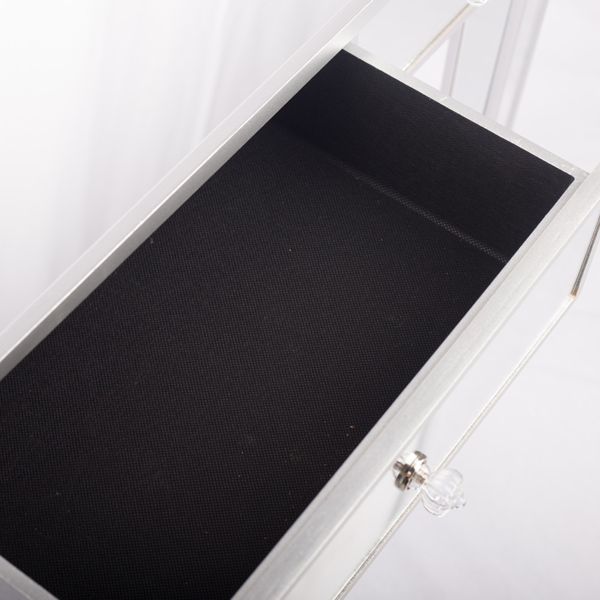 3抽屉镜面现代风梳妆桌 玄关桌 106*38*76.5cm 银色-14