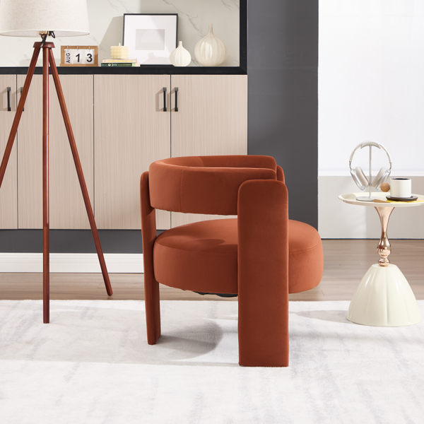 Accent Chair for Living Room, Velvet Comfy Single Sofa Chair Mid-Century Modern Armchair Wooden Legs for Bedroom Office Reading-15