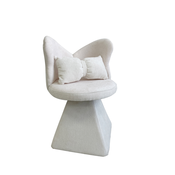 Vanity Chair with Butterfly Back,Swivel Accent Chair Dining Chairs,Makeup Stool for Bedroom Dressing Table,Suitable for Living Room,Dining Room,Study,Recreational Areas WHITE-7