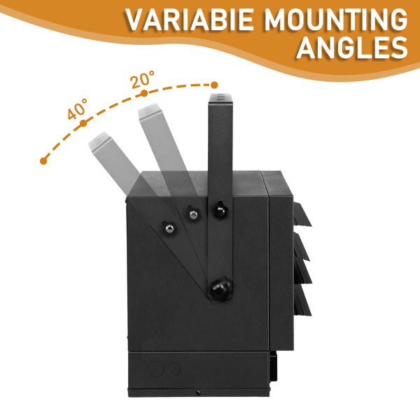 美规 CZ230W 240V 7500W 取暖器 黑色 铁 带WIFI/金属发热管/可调温/定时//带显示/带遥控器/不带电源线 工业取暖器-6