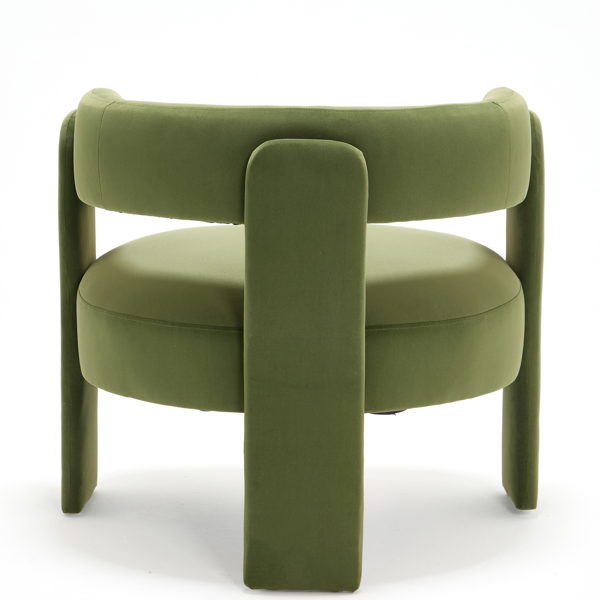 Accent Chair for Living Room, Velvet Comfy Single Sofa Chair Mid-Century Modern Armchair Wooden Legs for Bedroom Office Reading-23