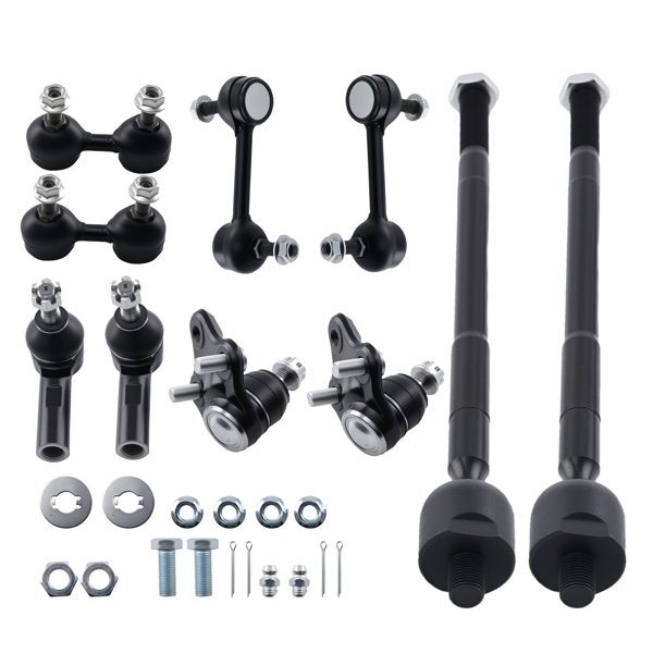 10PC Front Tie Rod End Sway Bar Link Ball Joint fit for Toyota Corolla 1996-2002-1
