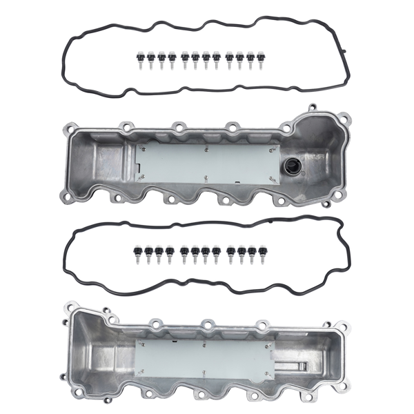 气门室盖 2X Aluminum Engine Valve Cover Fits For Jeep Commander Dodge Ram 1500 Durango 4.7L 53022139AB 53022138AB-8
