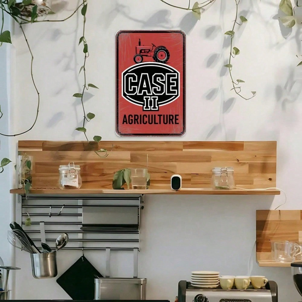 CIFbuy 1个复古农场拖拉机金属铁皮装饰牌 8x12，Case IH风格 2D平面装饰（TikTok, temu 自提物流）-4