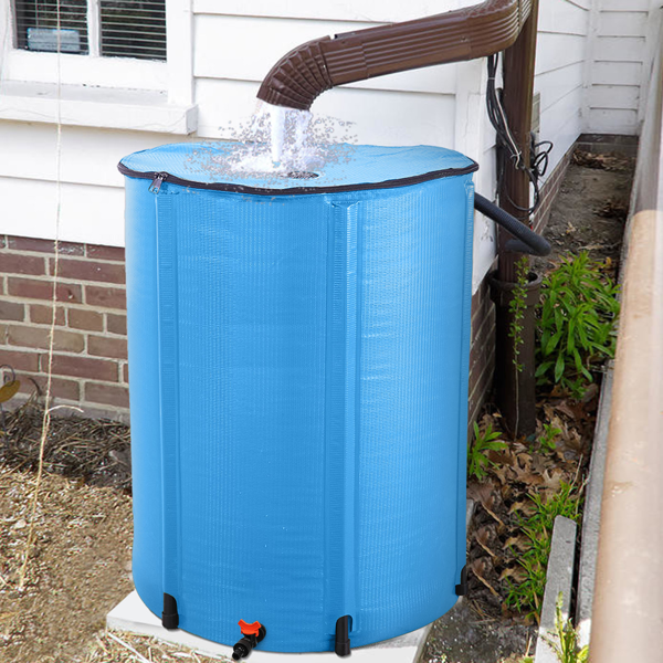 【替换57603278】100gal  蓝色  PVC 可折叠 集雨桶-7