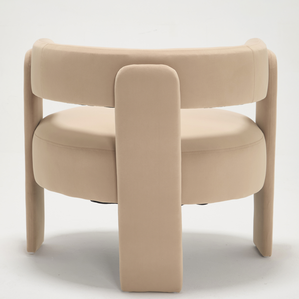 Accent Chair for Living Room, Velvet Comfy Single Sofa Chair Mid-Century Modern Armchair Wooden Legs for Bedroom Office Reading-21