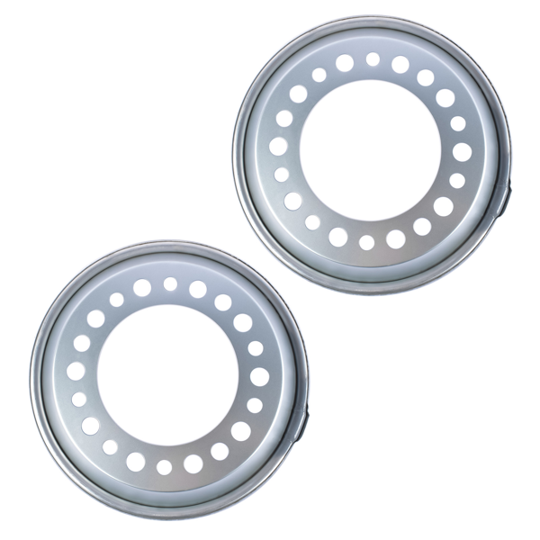 轮毂内罩 2PCS Auto Wheel Balancer Fit For 22.5-24.5" Wheel - Steer Silver 800-822 800822-2