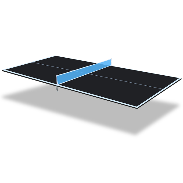 8ft Black Mid-Size Ping Pong Conversion Top Foldable & Portable Table Tennis Table Top for Indoor Games-1