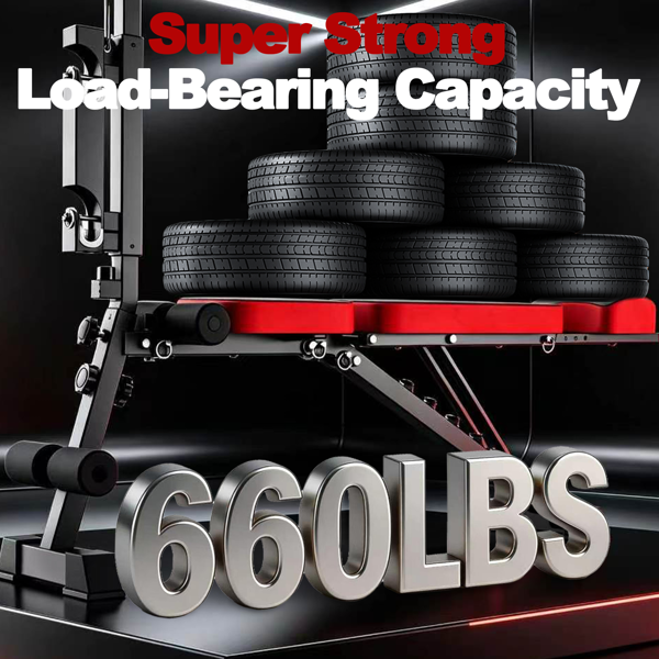 Multi-Functional Weight Bench with Pulley System and Adjustable Backrest-2