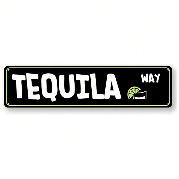 CIFbuy 复古龙舌兰酒之路金属吧台招牌 4x16，复古墨西哥派对墙面装饰（TikTok, temu 自提物流）-2
