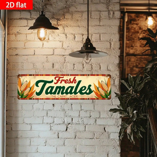 CIFbuy 复古怀旧新鲜玉米粽与玉米铁皮墙饰 16x4，厨房装饰（TikTok, temu 自提物流）-2
