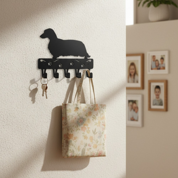 CIFbuy 复古腊肠犬金属墙饰 防锈铝铁板画 适用于客厅、走廊、家庭办公室 乡村风动物装饰 狗狗爱好者礼物（TikTok, temu 自提物流）-1