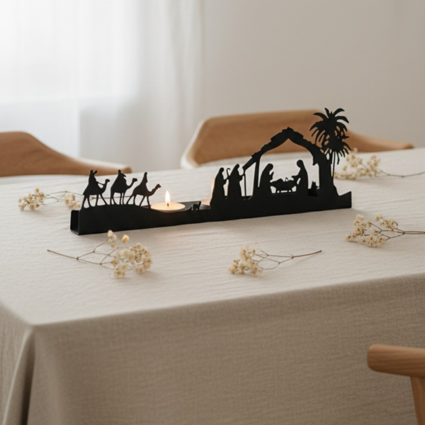 CIFbuy 1个金属创意麋鹿烛台——可折叠现代简约铁艺，装饰艺术品蜡烛台灯，桌面动物金属工艺品，家居艺术摆件，节日派对庆典装饰——为客厅、卧室增添优雅格调的家居点缀，亦是节日佳礼（TikTok, temu 自提物流）-2