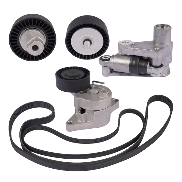 皮带涨紧轮套装 Idler Pulley Kit + Serpentine Belt + Tensioner Replacement for BMW Z4 X3 X5 E36 E39 E46 E53-4