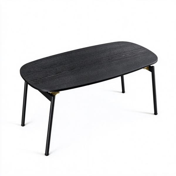 【禁售AM】 黑色 100*50*45cm 中纤板贴三胺+铁 折叠 茶几 CT0BLREL-5