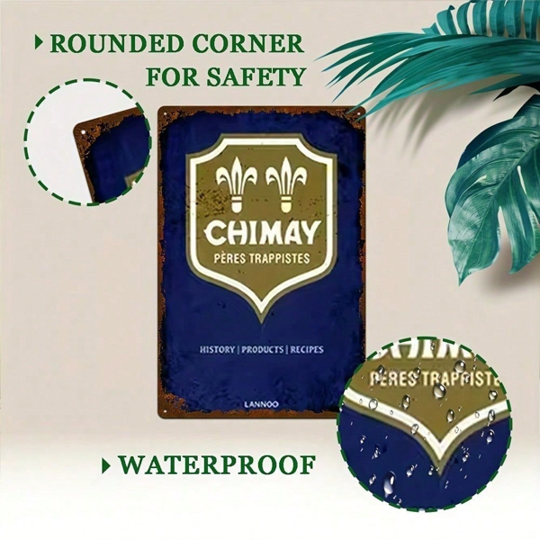CIFbuy 希梅啤酒金属招牌——复古酒厂铁皮海报，防紫外线墙面装饰，8x12英寸，适用于酒吧、酒馆、咖啡馆、男士休闲室及家居装饰（TikTok, temu 自提物流）-6