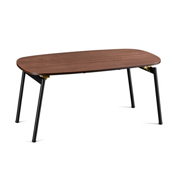 【禁售AM】咖啡色 80*40*45cm 中纤板贴三胺+铁 折叠 茶几 CT0BRRES-8