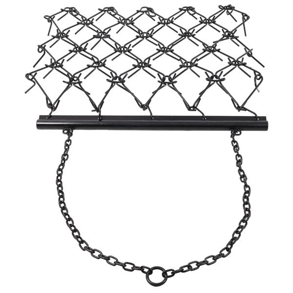 4FT Heavy-Duty Steel Drag Harrow,Field Leveling Chain Rake,Compatible with ATV UTV Compact Utility Tractors,Black Coated Durable Construction-5