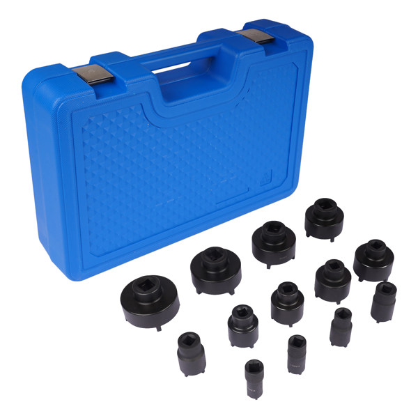 螺母套筒套件 13Pcs Nut Socket Set w/ 1/2" Drive 4 External Teeth Replacement for most GM,Dodge, GMC-2