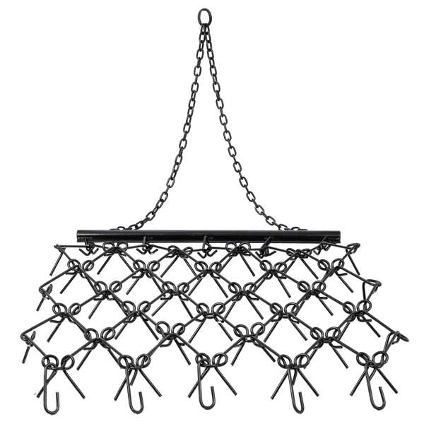 4FT Heavy-Duty Steel Drag Harrow,Field Leveling Chain Rake,Compatible with ATV UTV Compact Utility Tractors,Black Coated Durable Construction-3