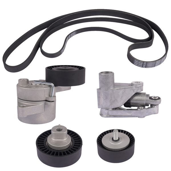 皮带涨紧轮套装 Idler Pulley Kit + Serpentine Belt + Tensioner Replacement for BMW Z4 X3 X5 E36 E39 E46 E53-2
